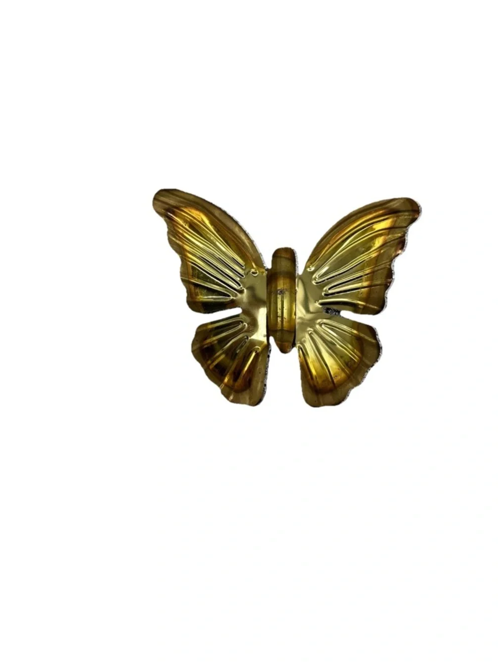 Home Interiors Metallic Gold Butterfly Wall Hooks - Trio